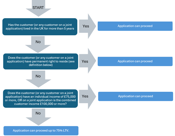 Non UK Nationals flow chart diagram